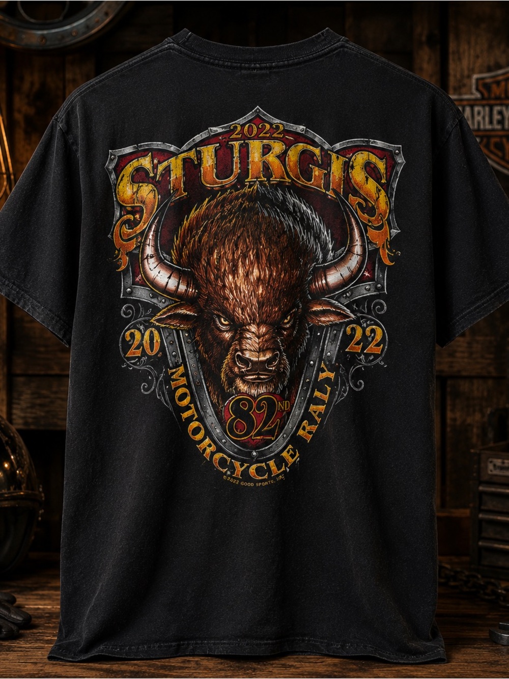 2022 ORIGINAL STURGIS MOTORCYCLE RALLY 82ND GRAPHIC T-SHIRT